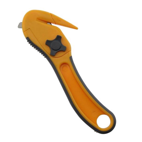 Yellow Black Hook Type Box Opener Knife