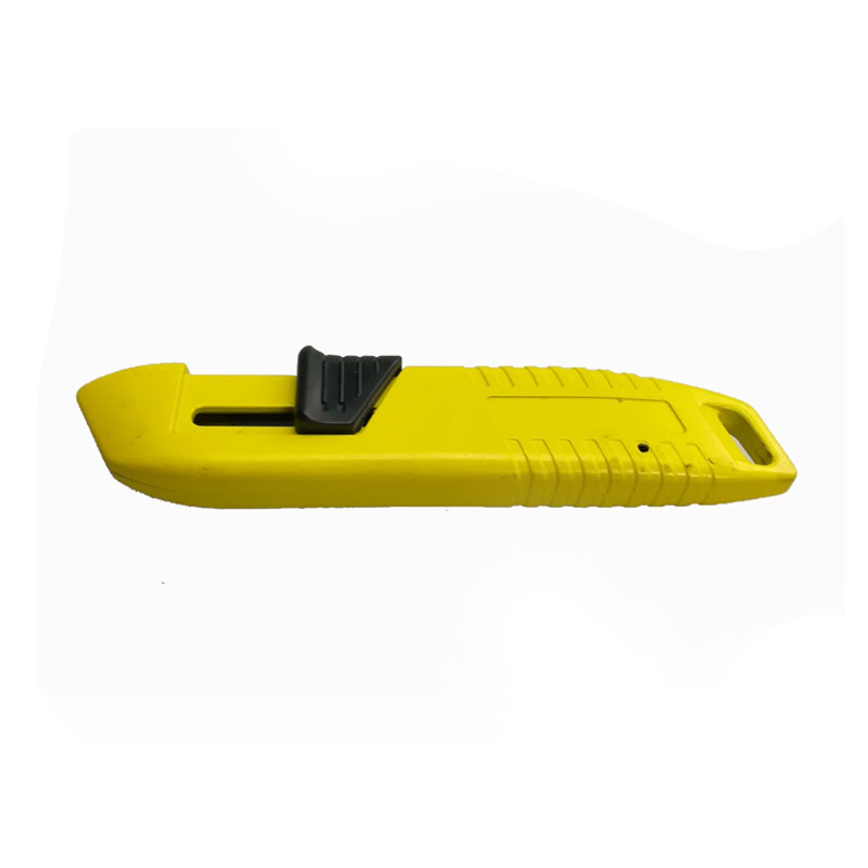 Yellow Paint Zinc Alloy Auto Retracable Utility Knife