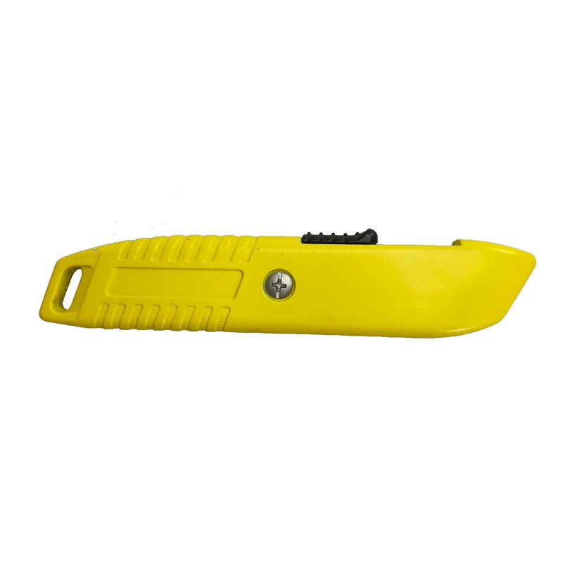 Yellow Paint Zinc Alloy Auto Retracable Utility Knife