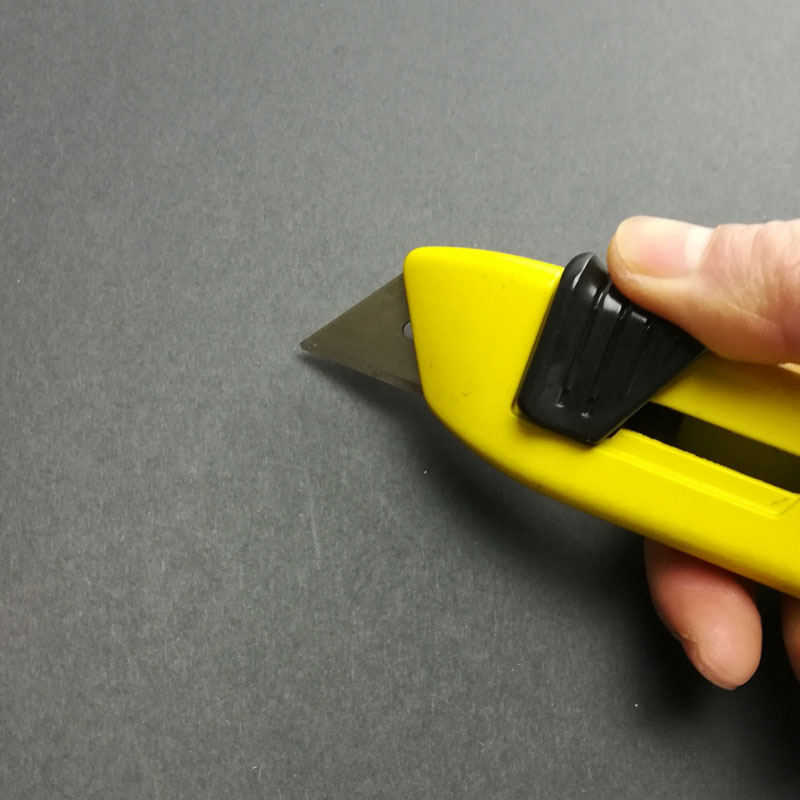 Yellow Paint Zinc Alloy Auto Retracable Utility Knife