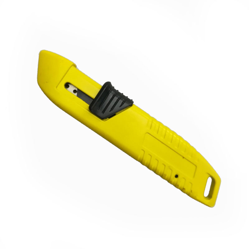 Yellow Paint Zinc Alloy Auto Retracable Utility Knife